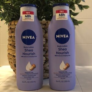 NIVEA Shea Nourish Body Lotion - 
    Set of 2.    8.4oz Bottles